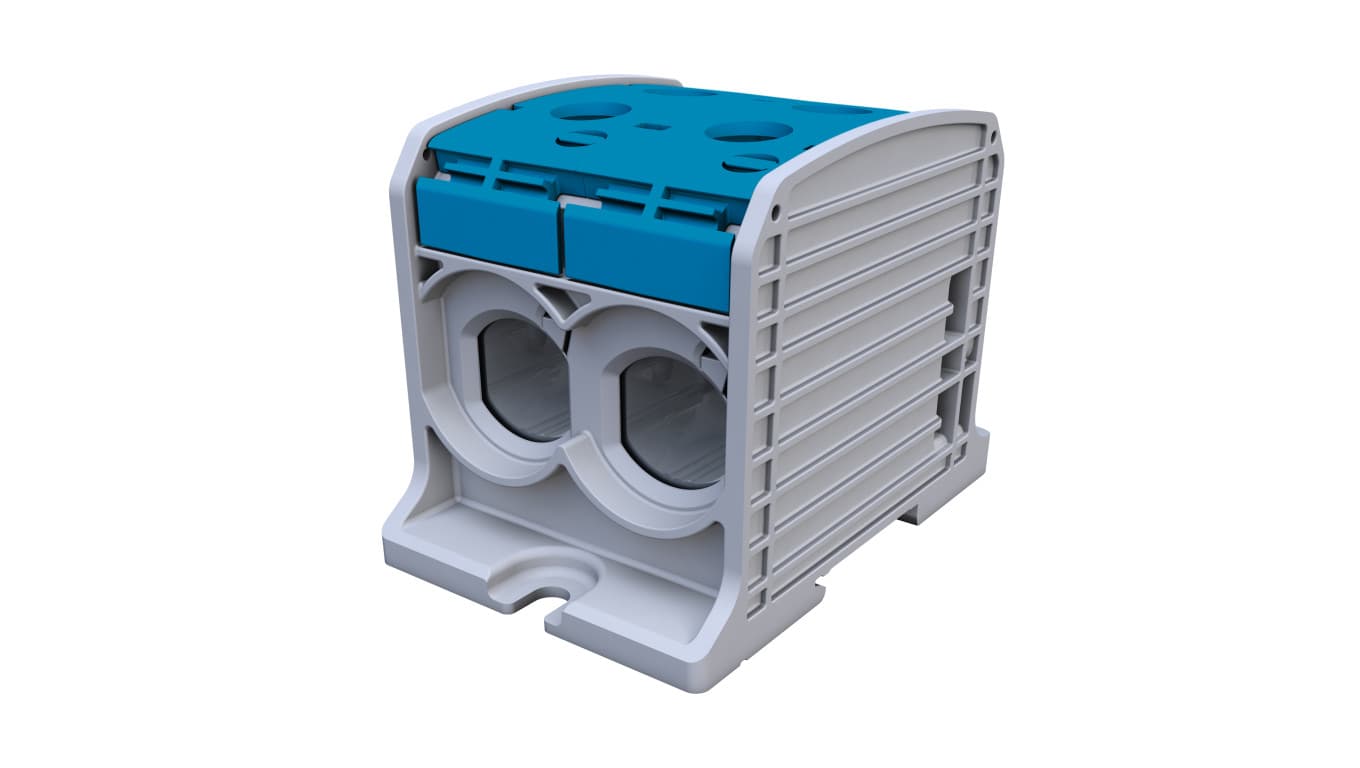 Simet Złączka szynowa gwintowa Al/Cu STB 185-2 (87820) SIMBLOCK niebieski 81202003