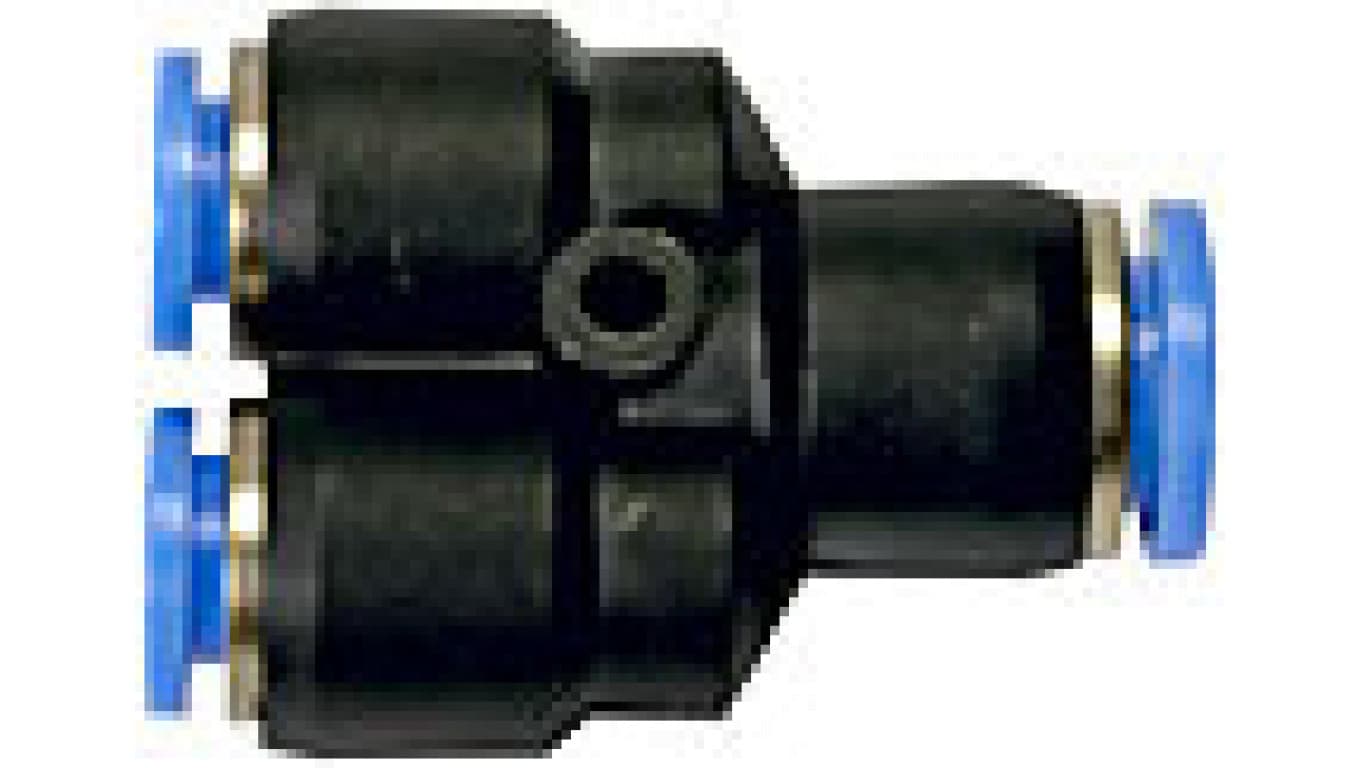 Trójnik wtykowy Y redukcyjny z tworzywa sztucznego 1x6, 2x4, 141.006