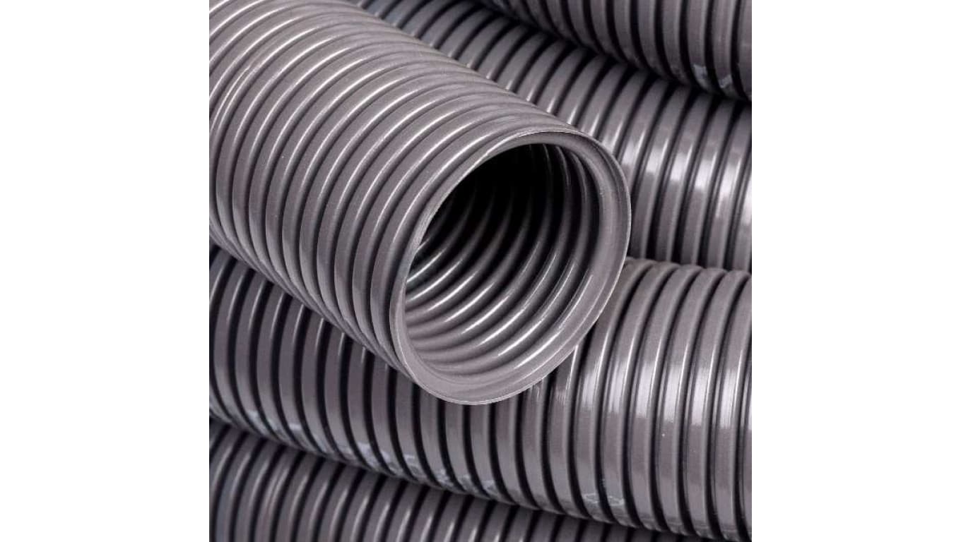 ElettroCanali Rura karbowana 750N do zalewania betonem samogasnąca szara z pilotem i smarowaniem fi 32mm -5 C +90 C /50m/ ECICTA32T