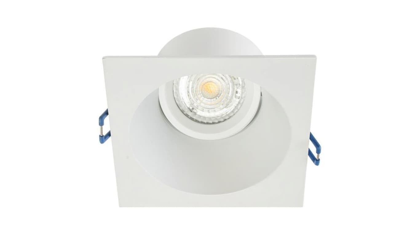 Oprawa sufitowa wpuszczana kwadrat ROMA biała matowa (stop aluminium ) LUX05437