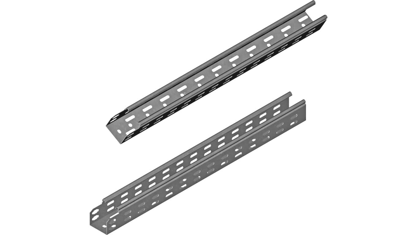 Baks Korytko kablowe perforowane 100x50 grubość 1,0mm KGJ100H50/3 157910 /3m/ 157910