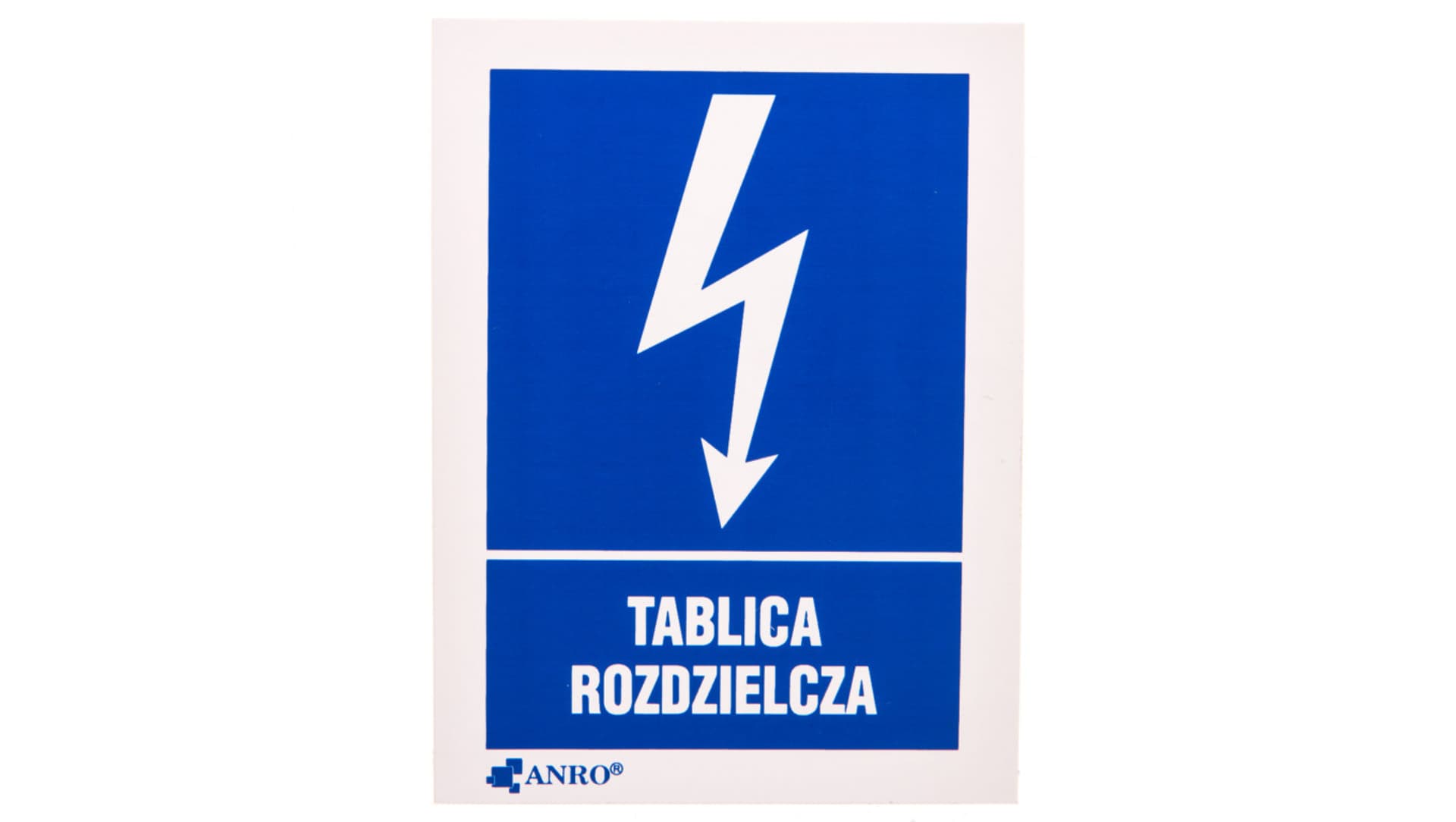 Samoprzylepna tabliczka ostrzegawcza /TABLICA ROZDZIELCZA 52X74/ 15EIA/Q1/F