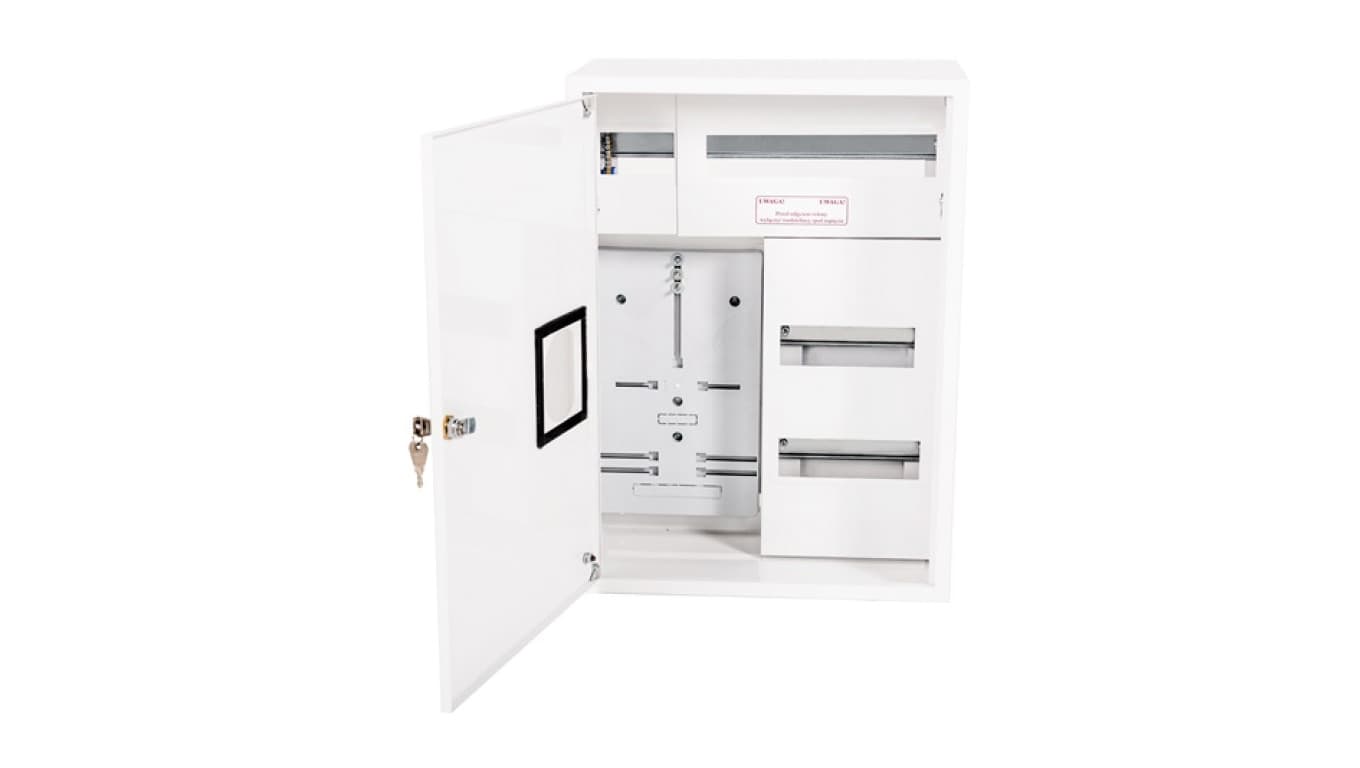 Rozdzielnica licznikowa 1x3F-36 modułów natynkowa IP40 z zamkiem A-RZ7