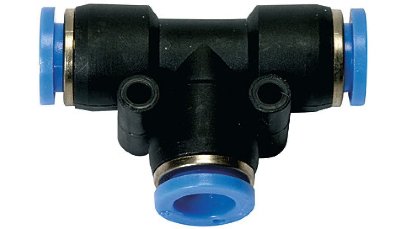 Trójnik wtykowy T z tworzywa sztucznego do węża 12,138.012