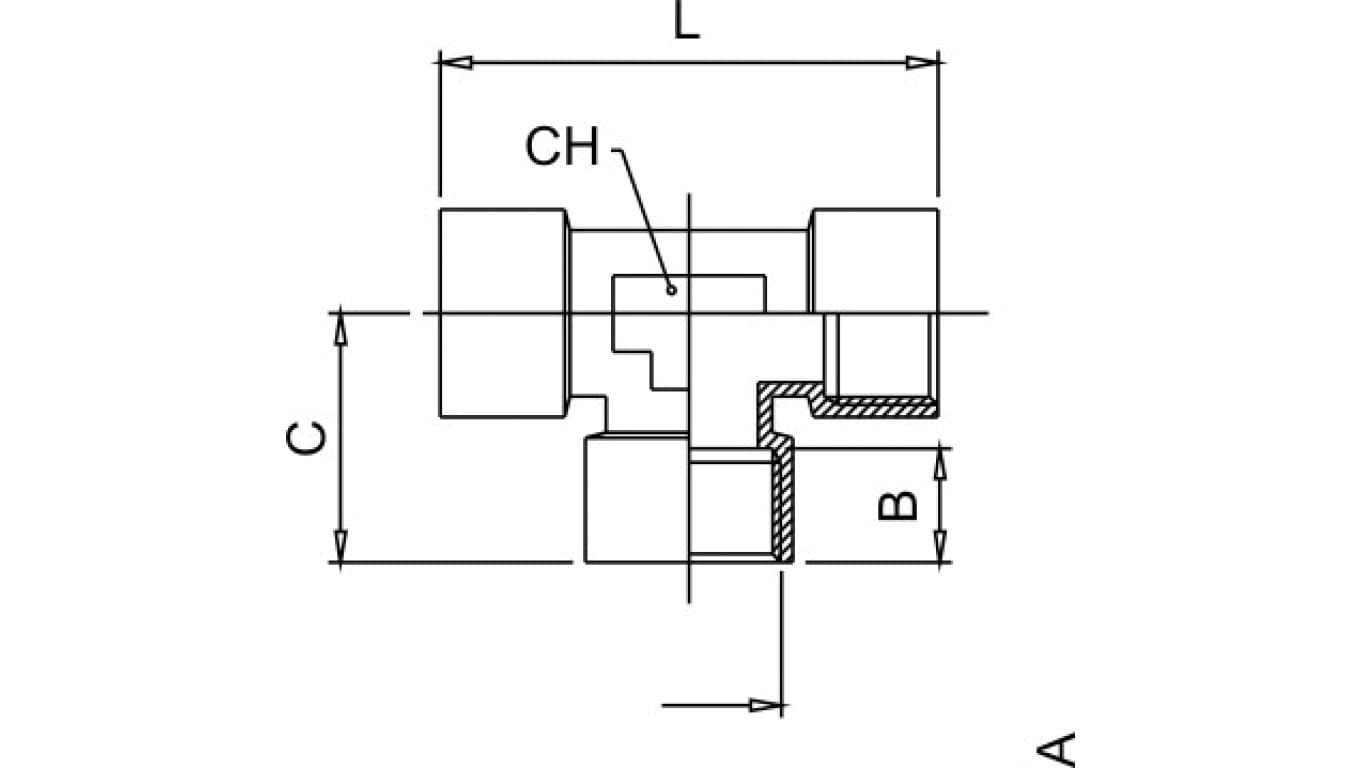Trójnik Gwintowany mosiężny niklowany T WWW, G1/4w , 4000 1/4