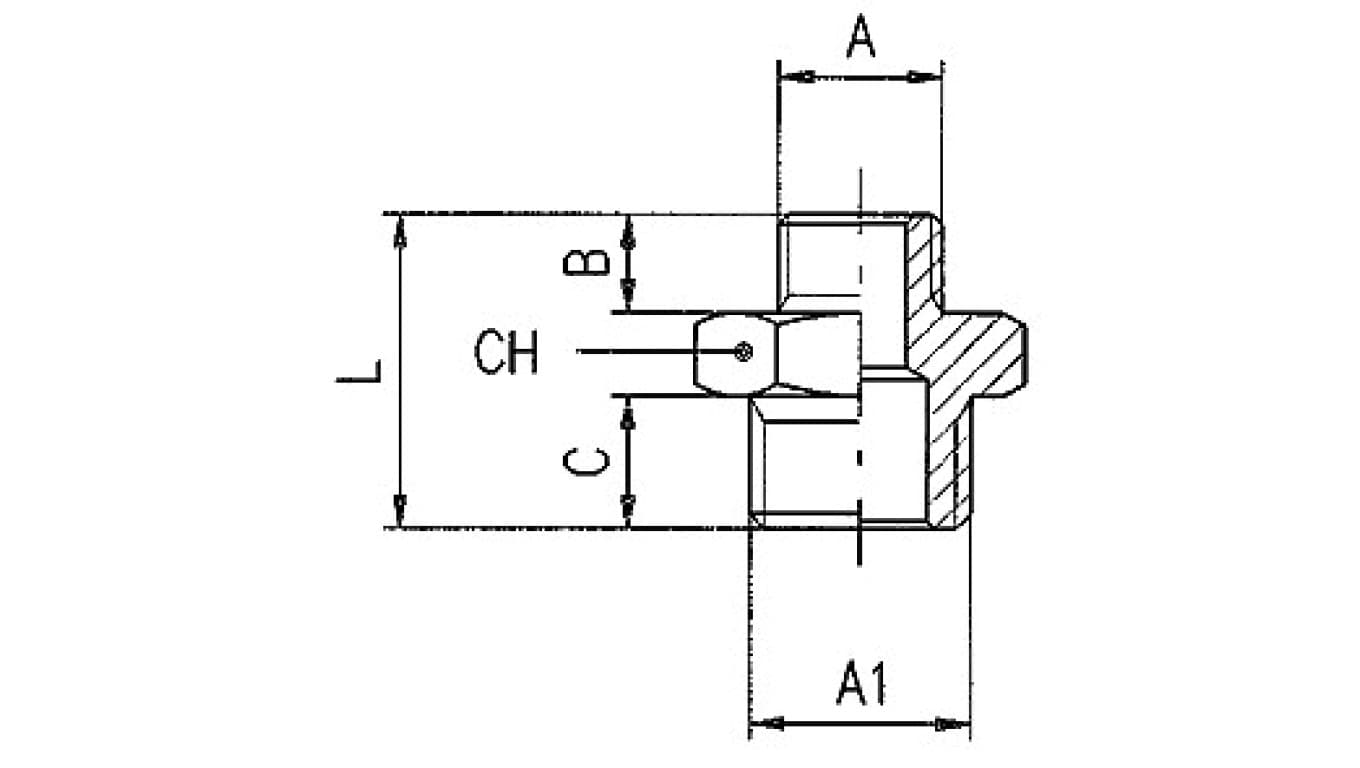 Nypel redukcyjny mosiężny niklowany z G1/8z na G1/4z2030 1/8-1/4