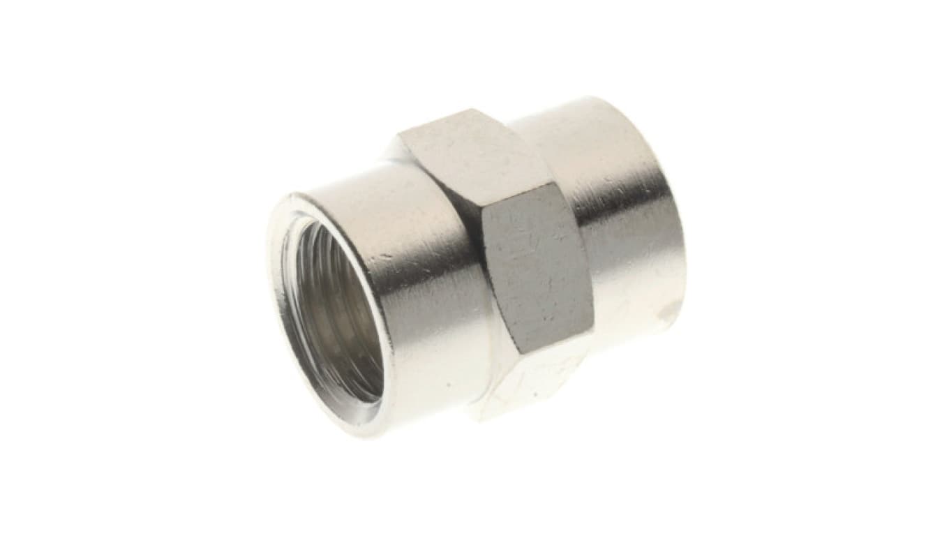 Mufa mosiężna niklowanaG3/8w, 3000 3/8