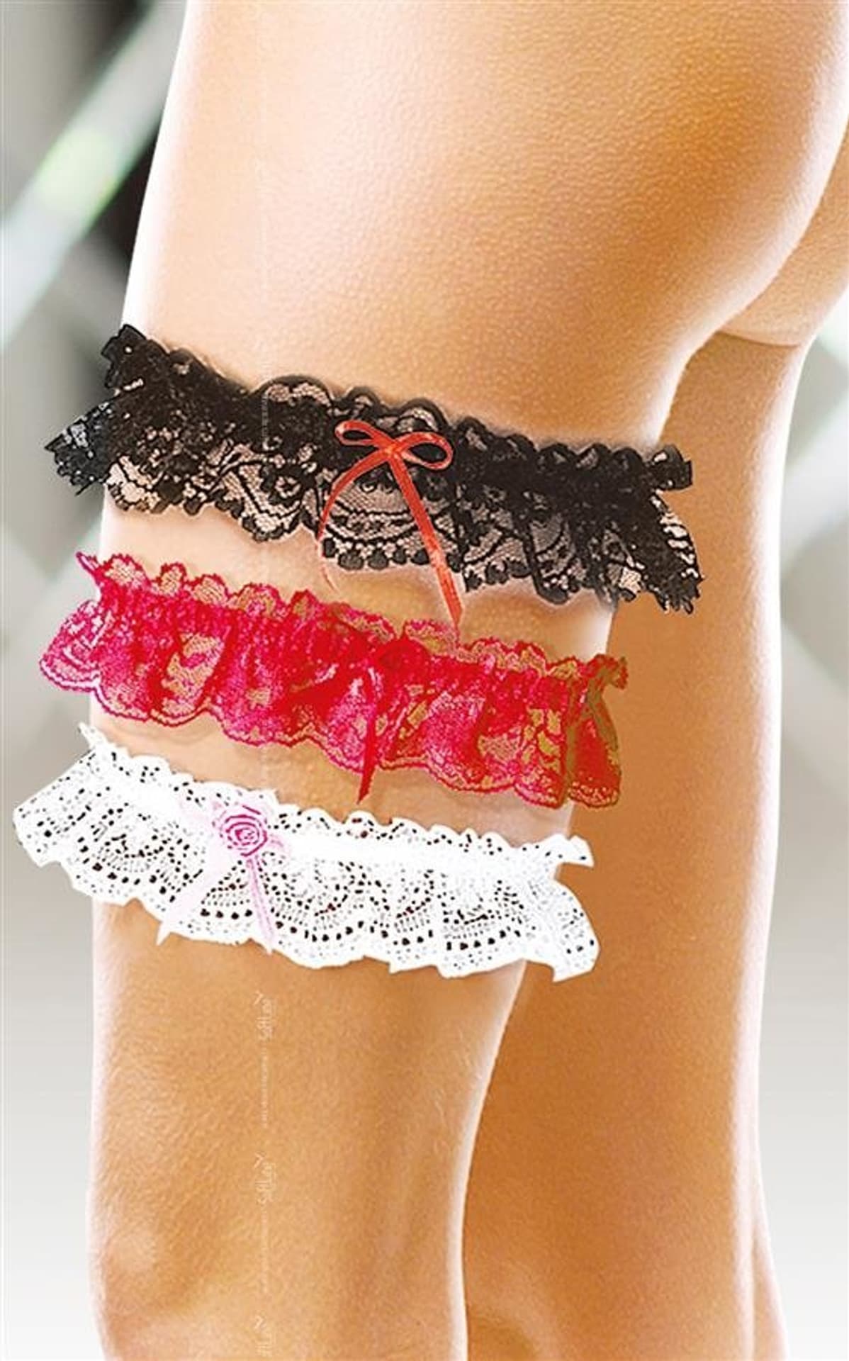 Garter 7401 czerwony podwiązka (kolor czerwony, rozmiar S/L)