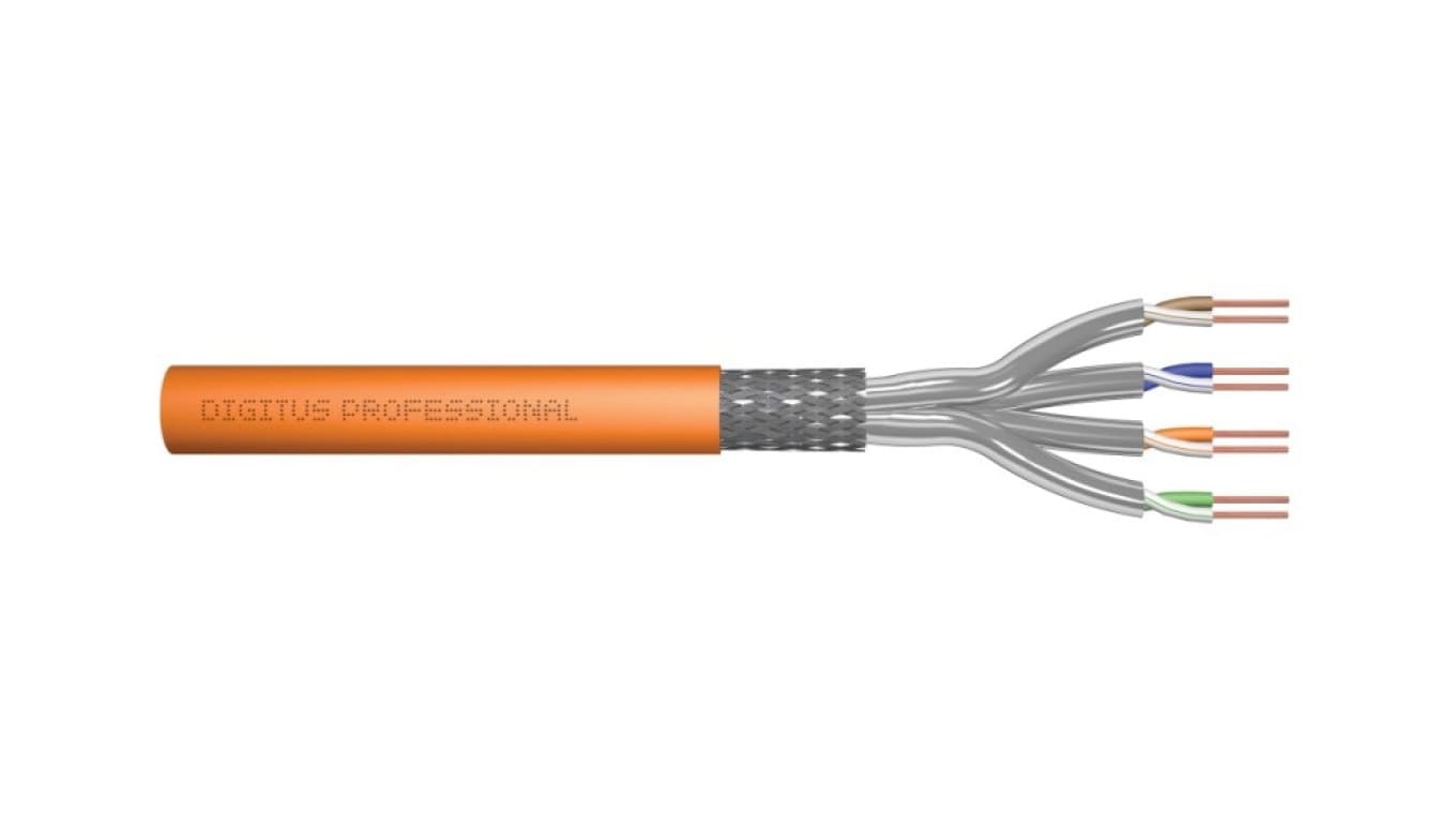 Assmann Kabel teleinformatyczny S/FTP kat.7 LSZH drut pomarańczowy B2ca DK-1745-VH-5 500m DK-1745-VH-5