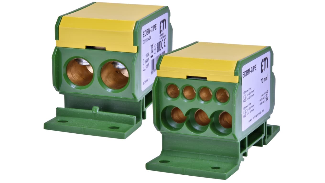 Blok rozdzielczy 192A (2x4-70mm2/3x2,5-25mm2+4x2,5-16mm2) żółto-zielona EDBM-7/PE 001102424