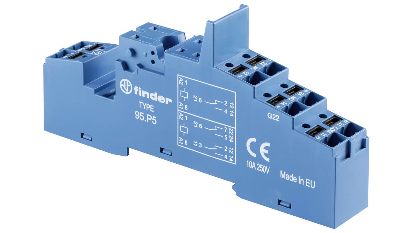 Gniazdo PUSH-IN do przekaźnika serii 40 95.P5 SPA