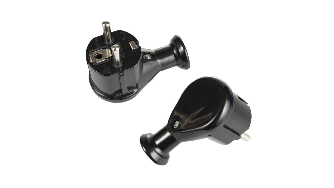 Wtyczka kątowa rozbieralna Uni-Schuko WT-50 czarna Montis MT021-C Produkt POLSKI 5841166 MT021-C