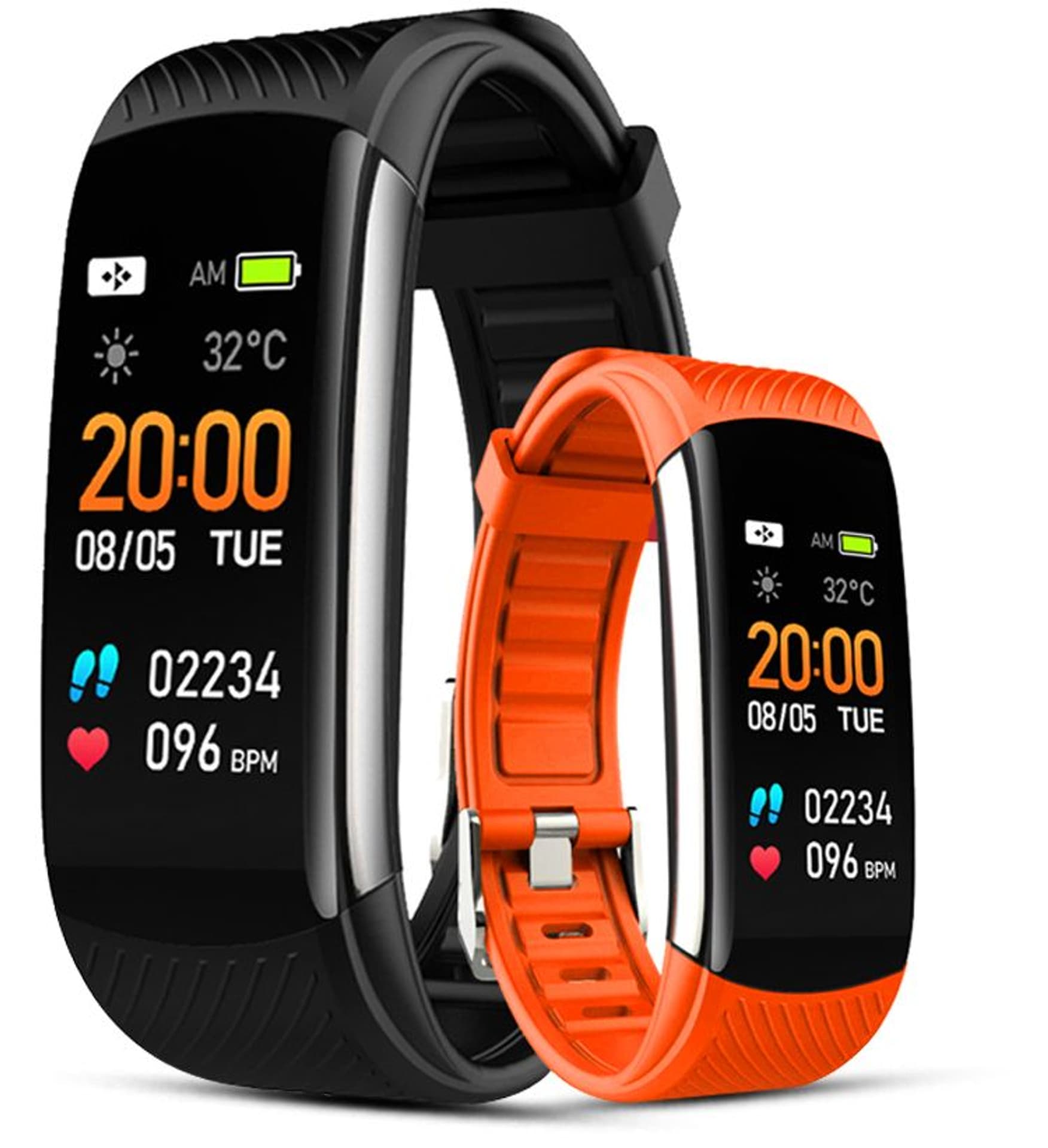 Фото - Смарт годинник Smartband Giewont Fit&GO Duo GW200-9 - Black + Pasek Orange Power