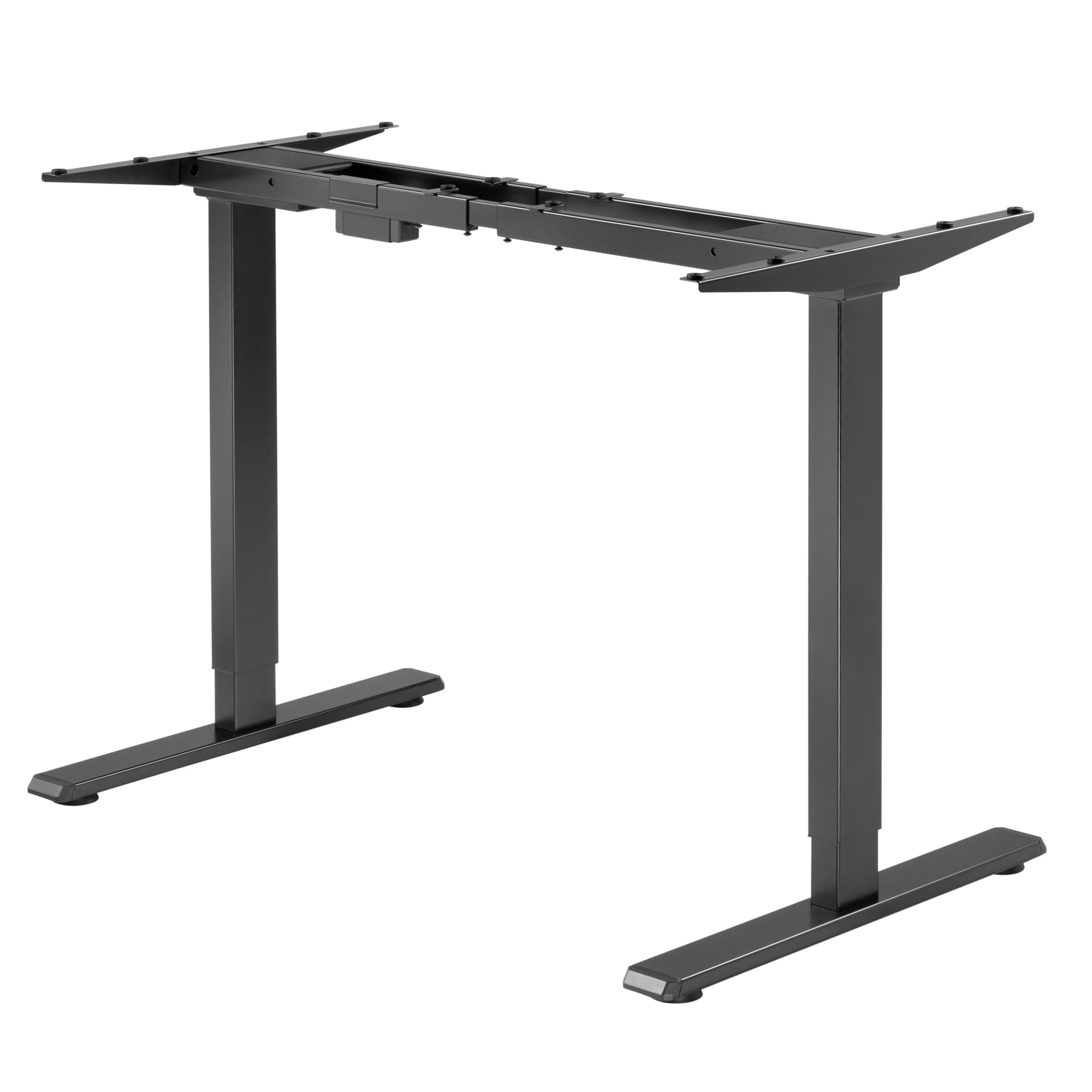 Stelaż / podstawa biurka, elektycznie regulowany, regulacja rozstawu 500mm, system antykolizyjny, czarny, 100 kg nośność, Powerton