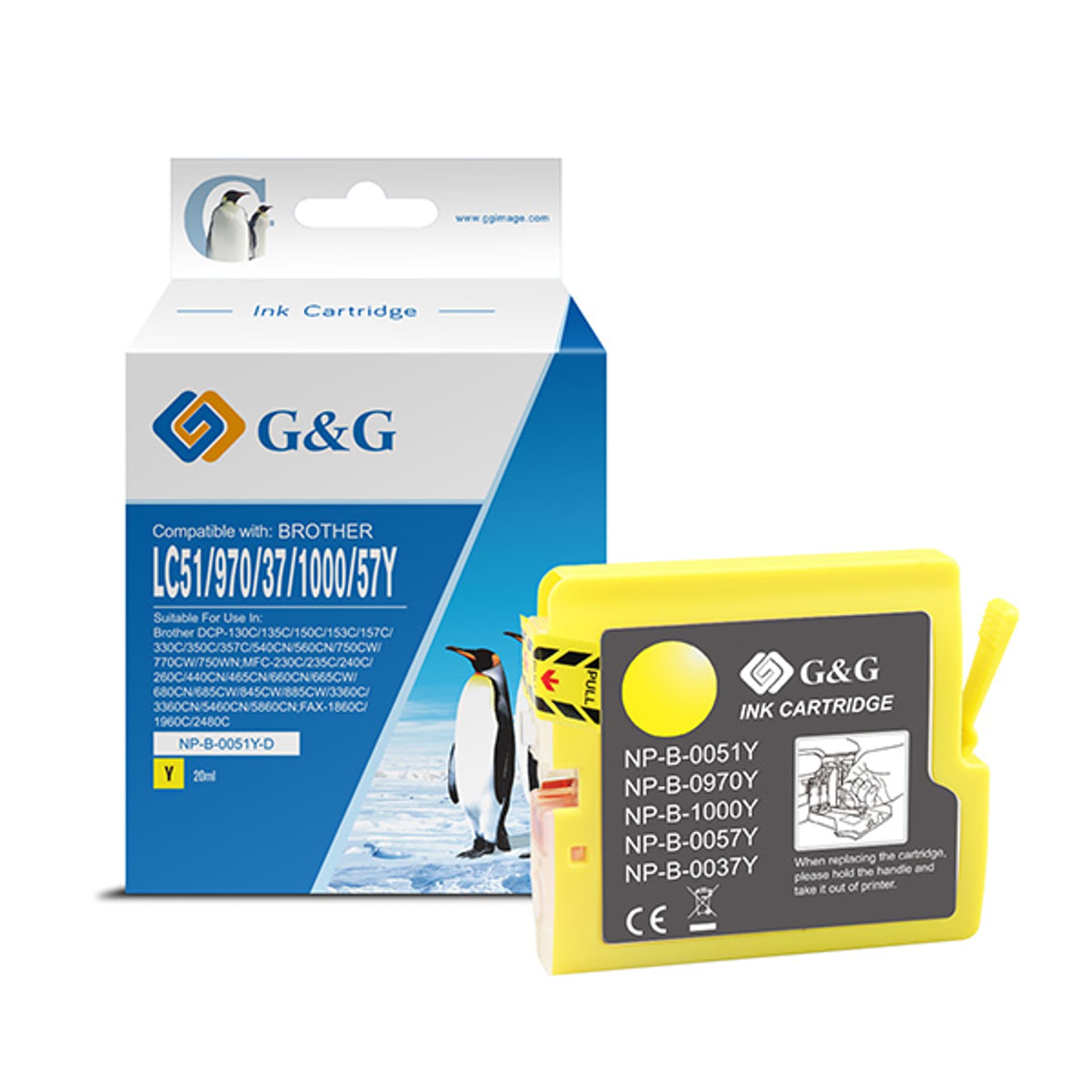 G&G kompatybilny ink / tusz z LC-1000Y, LC-970Y, yellow, 400s, NP-B-0051Y/1000Y/970Y, dla Brother DCP-330C, 540CN, 130C, MFC-240C,