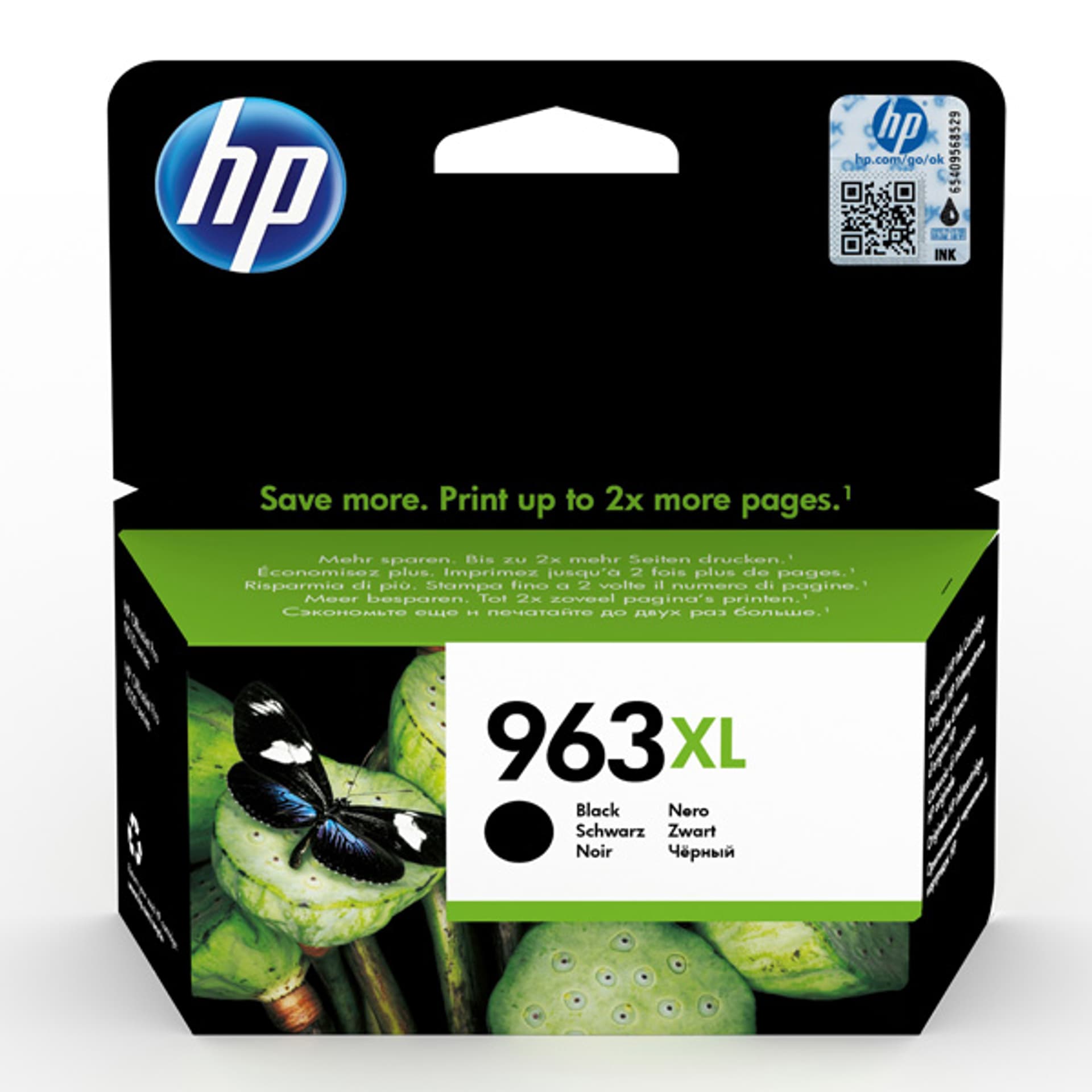 HP oryginalny ink / tusz 3JA30AE#301, HP 963XL, black, blistr, 2000s, 48ml, high capacity, HP Officejet Pro 9012, 9014, 9015, 9016