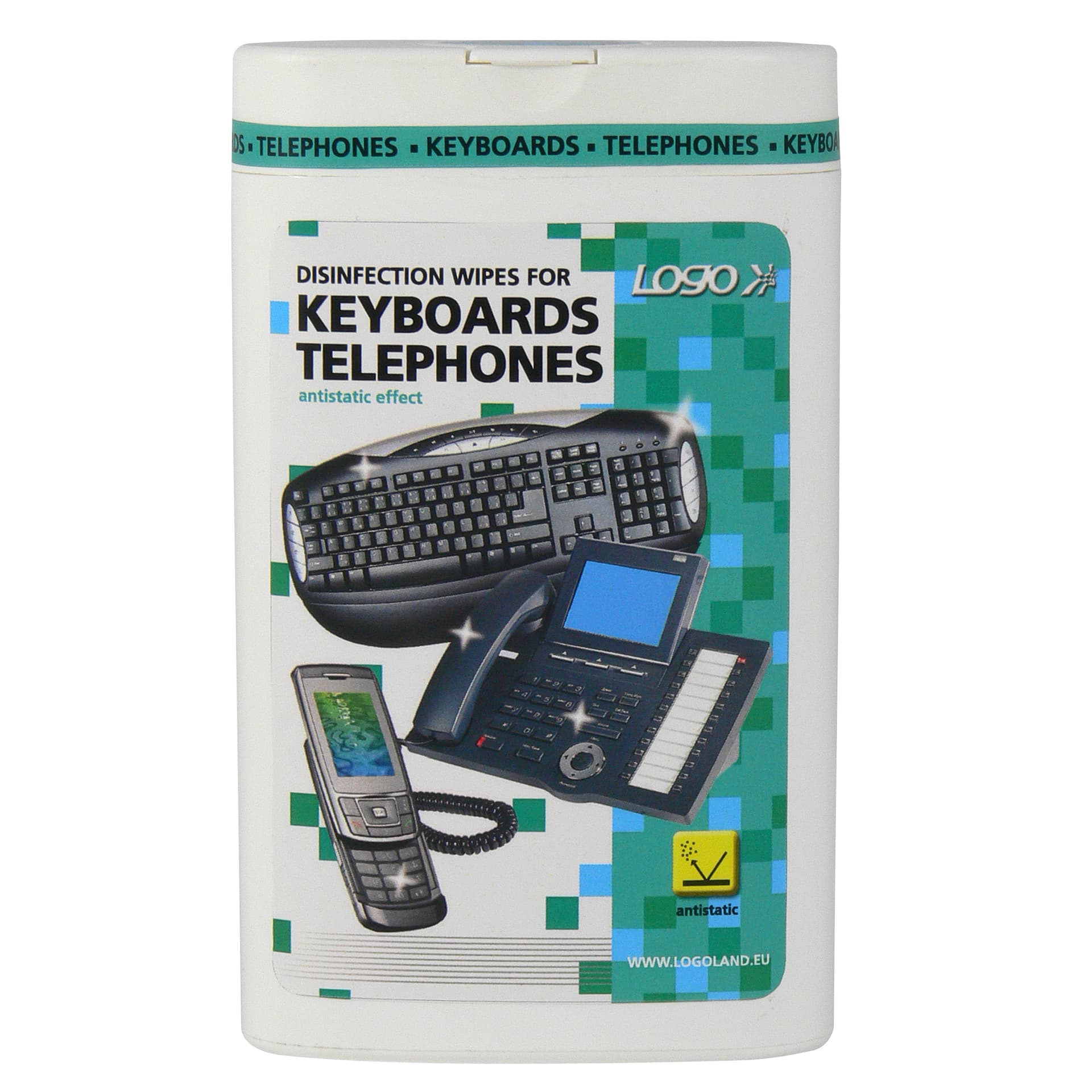 Logo chusteczki jednorazowe na klawiaturę i telefon pudełko 50 szt