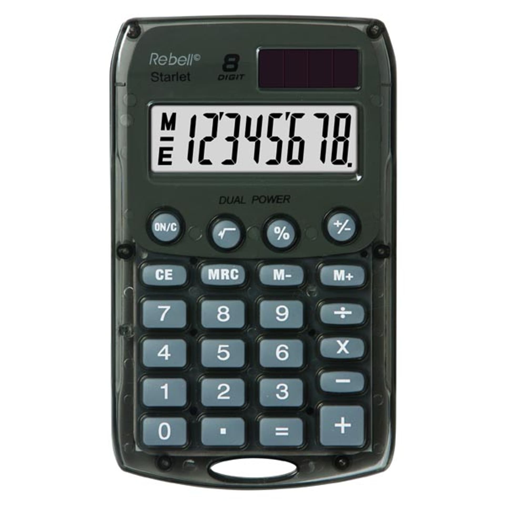 Фото - Калькулятор Rebell Kalkulator RE-STARLETS BX, szara, kieszonkowy, 8 miejsc