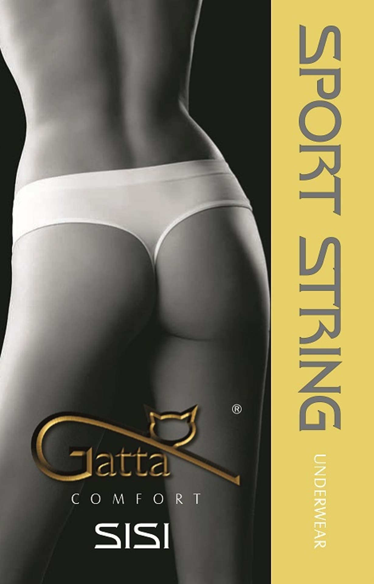 FIGI GATTA SPORT STRING SISI (kolor czarny, rozmiar L)