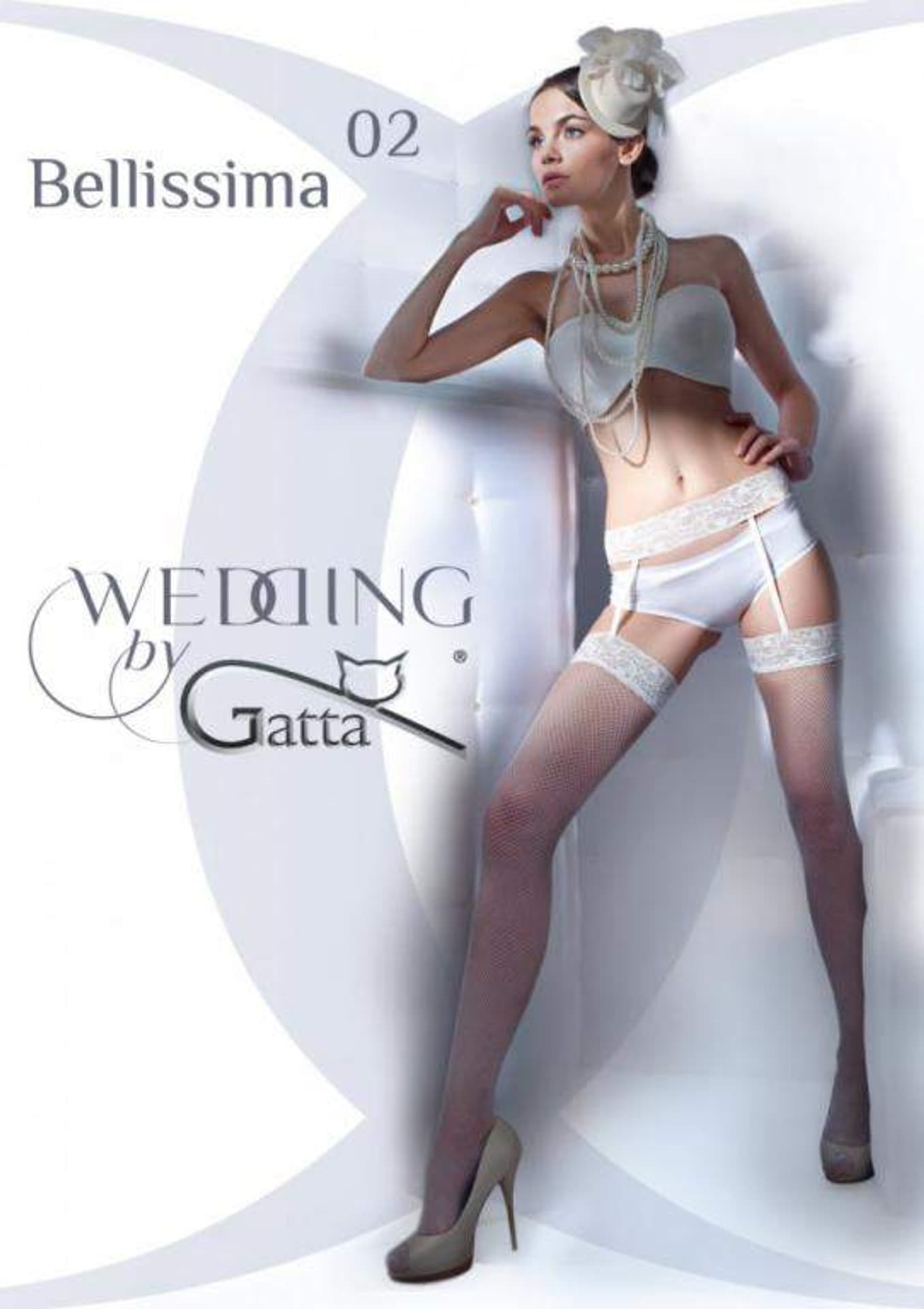 POŃCZOCHY GATTA WEDDING BELLISSIMA WZ 02 (kolor bianco, rozmiar 1/2)