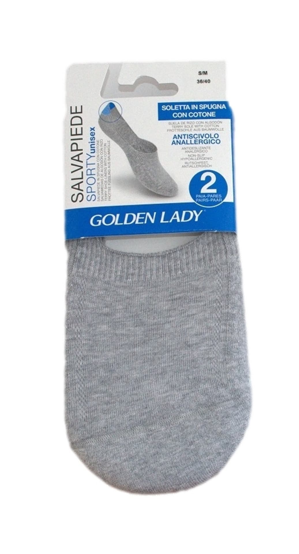 STOPKI GOLDEN LADY SALVAPIEDE SPORTY 2PP (kolor natural, rozmiar S/M)