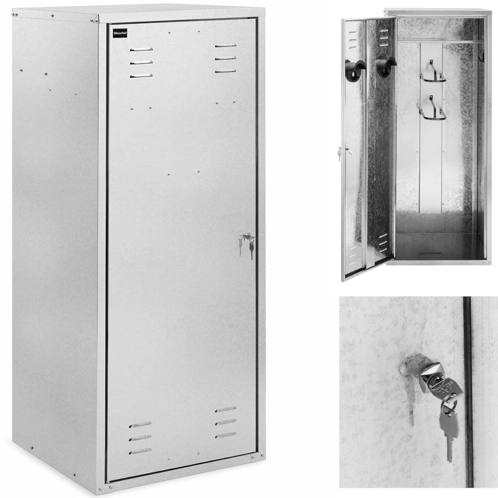 Wiesenfield Szafka na siodło - 60 x 60 x 150 cm - stal (ocynkowana) WIE-SC-1500