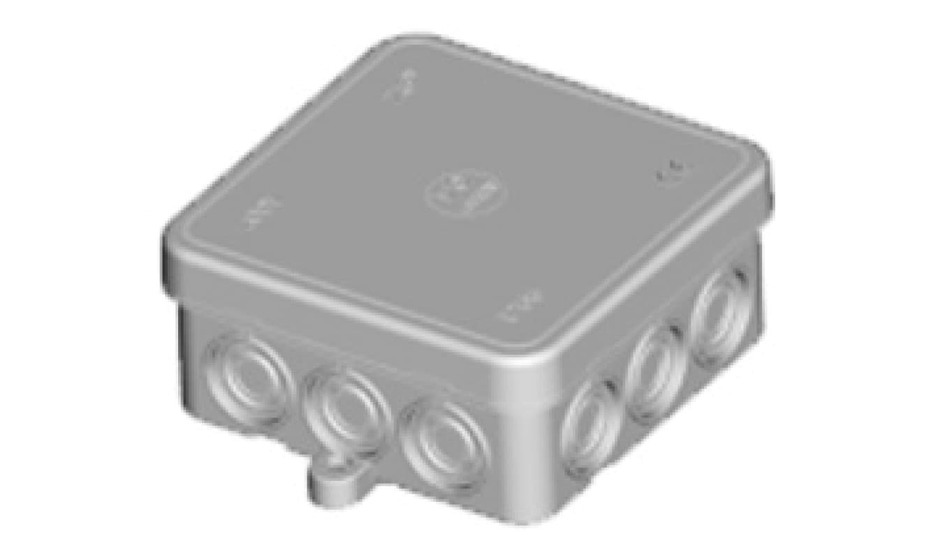 elettrocanali Puszka n/t szara 75x75x35 mm IP55 bezhalogenowa EC411C3 EC411C3