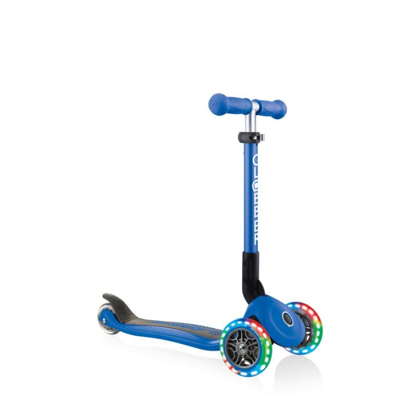 Hulajnoga 3-kołowa Globber Foldable Lights Navy Blue Jr (kolor Niebieski)