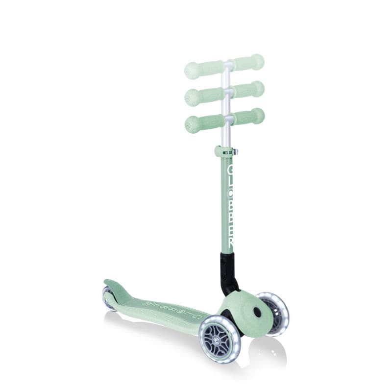 Hulajnoga 3-kołowa Globber Foldable Lights ECOlogic Pistachio Jr (kolor Zielony)