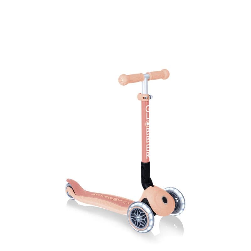 Hulajnoga 3-kołowa Globber Foldable Lights ECOlogic Peach Jr (kolor Pomarańczowy)