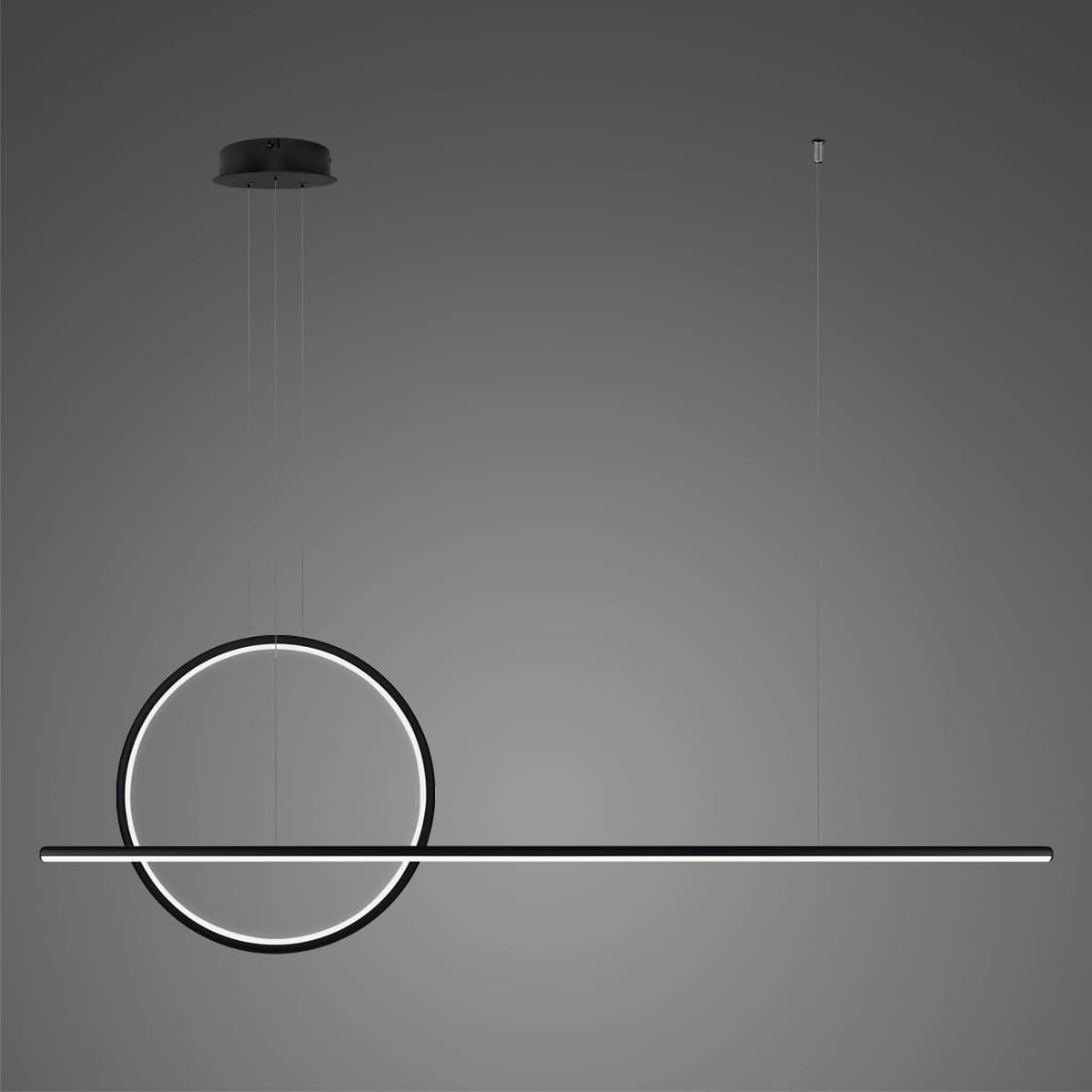 Lampa wisząca LINEA No.2 Φ40 cm czarna 4k Altavola Design (Barwa światła barwa dzienna, Kolor Czarny, Możliwość ściemniania nie)