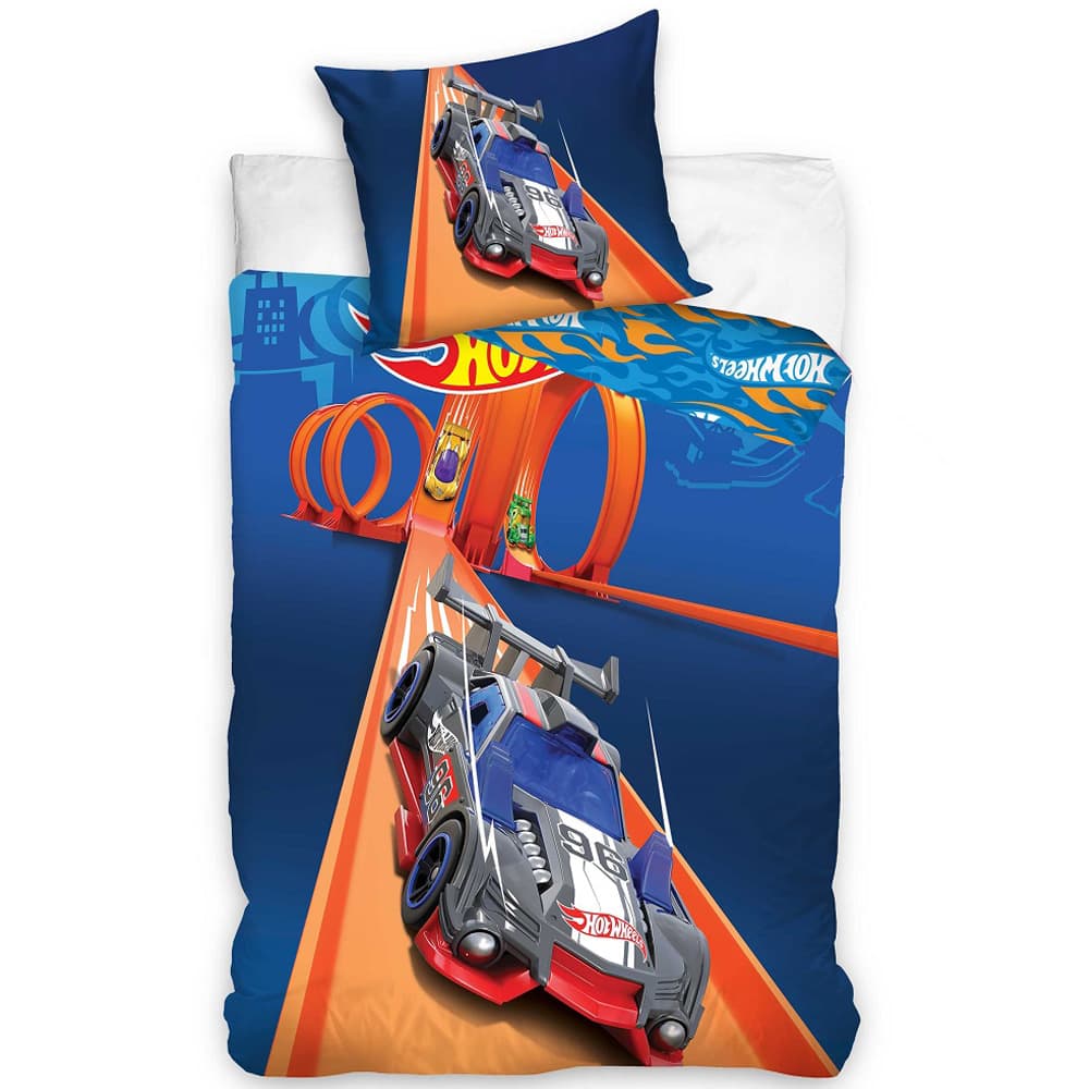 Pościel dziecięca hot wheels 140x200 cm auta cars