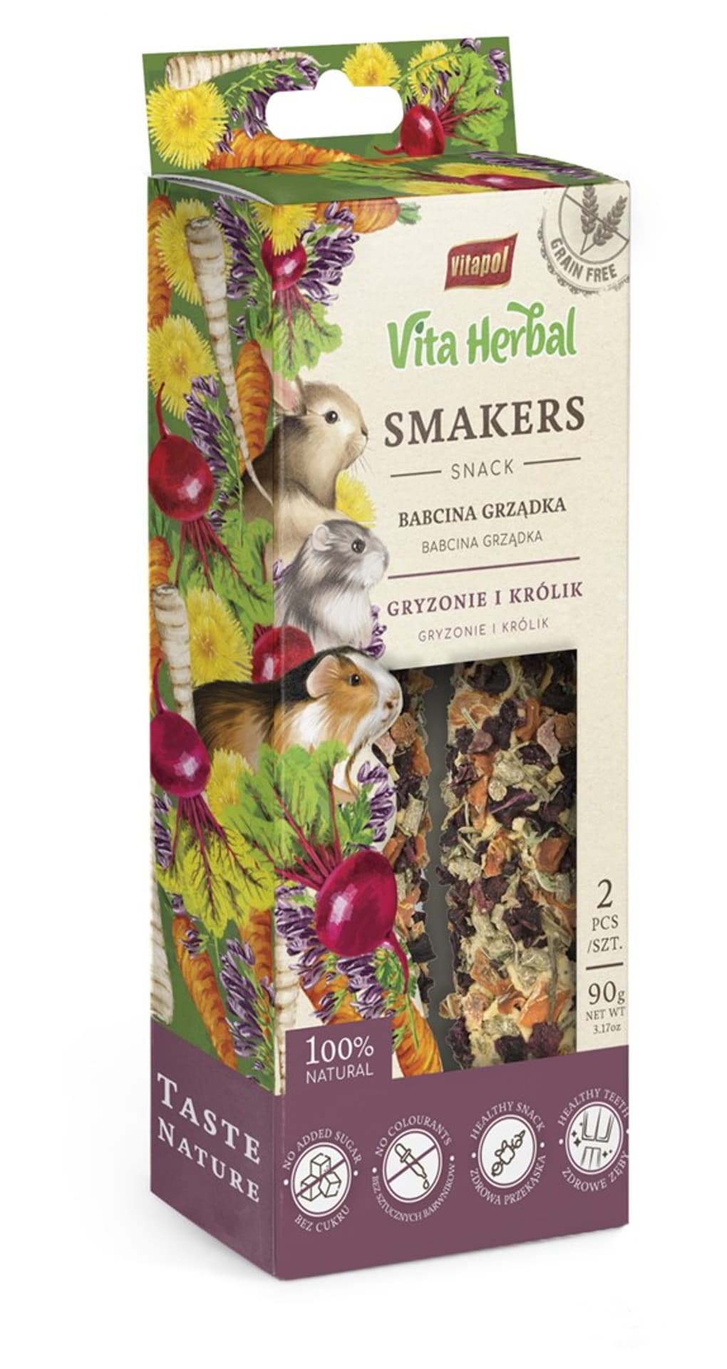 Vita Herbal Smakers Babcina grządka dla gryzoni i królika op.2 szt