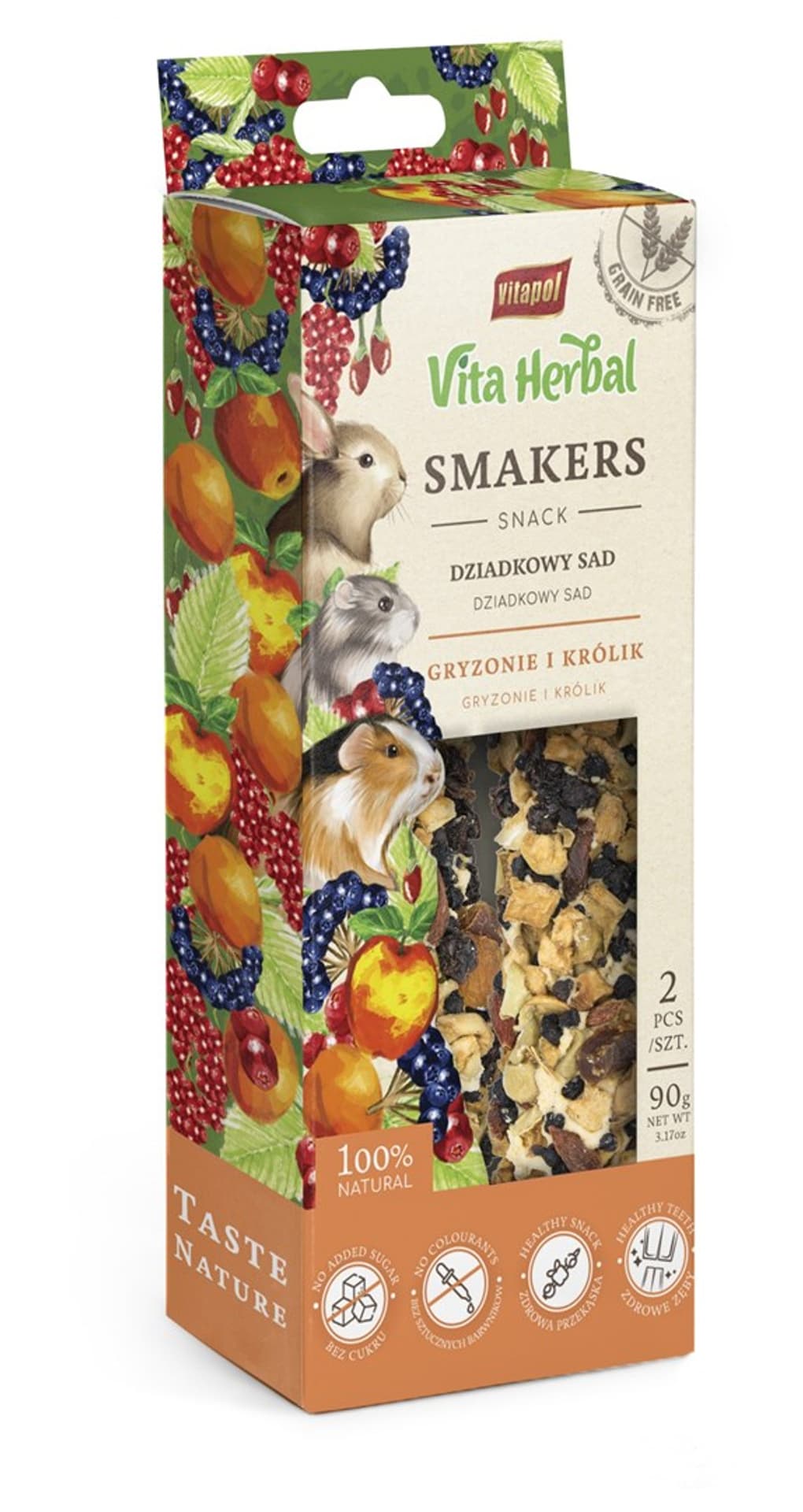 Vita Herbal Smakers Dziadkowy sad dla gryzoni i królika op.2 szt