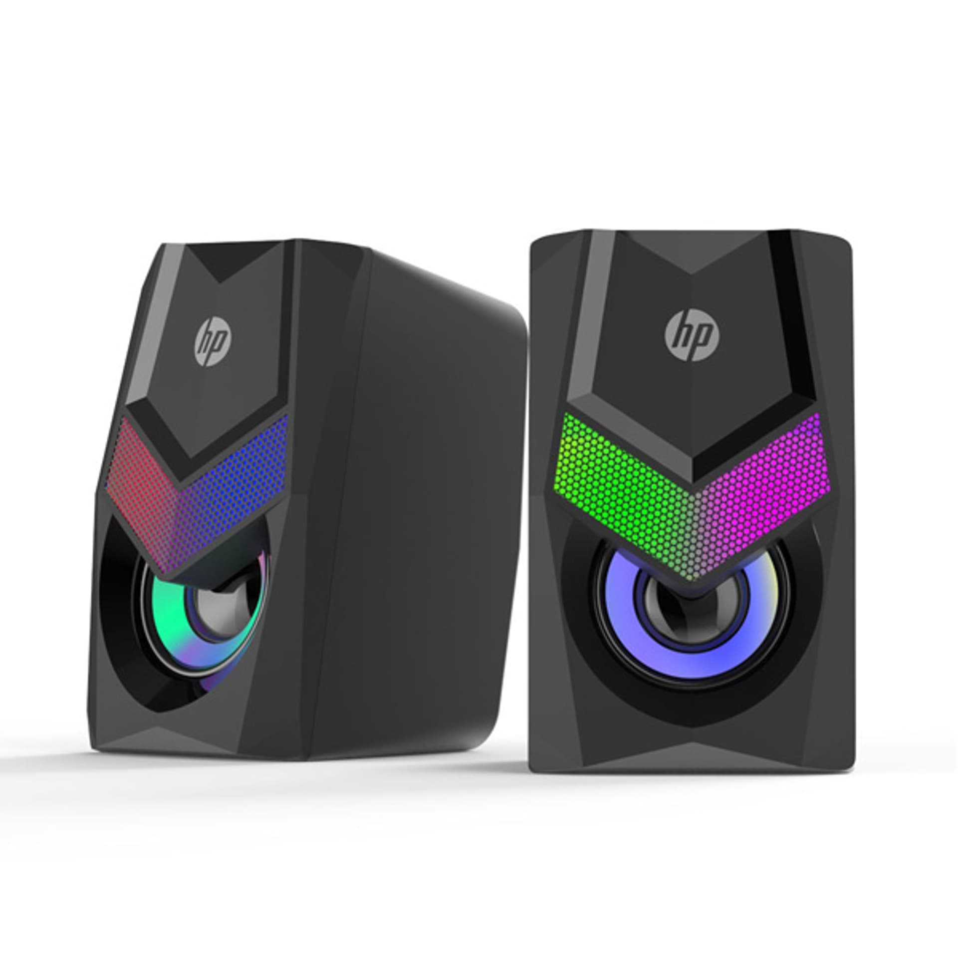 HP głośniki DHE-6000, 2.0, 6W, czarny, regulacja głośności, stołowy, 3,5 mm jack (USB), podświetlane, 160Hz-20KHz