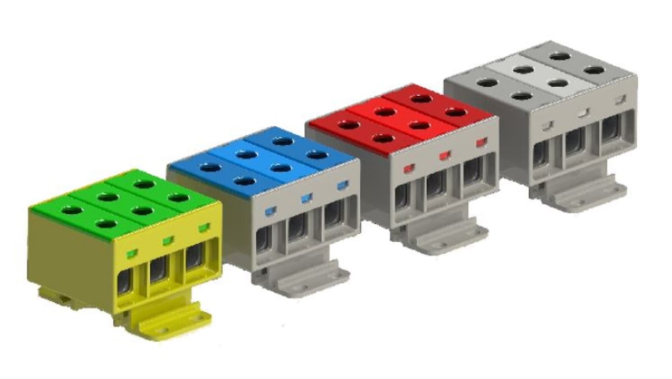 Złączka szynowa 3-torowa 35mm2 niebieska ZGX-3X35 niebieska ENE-00182