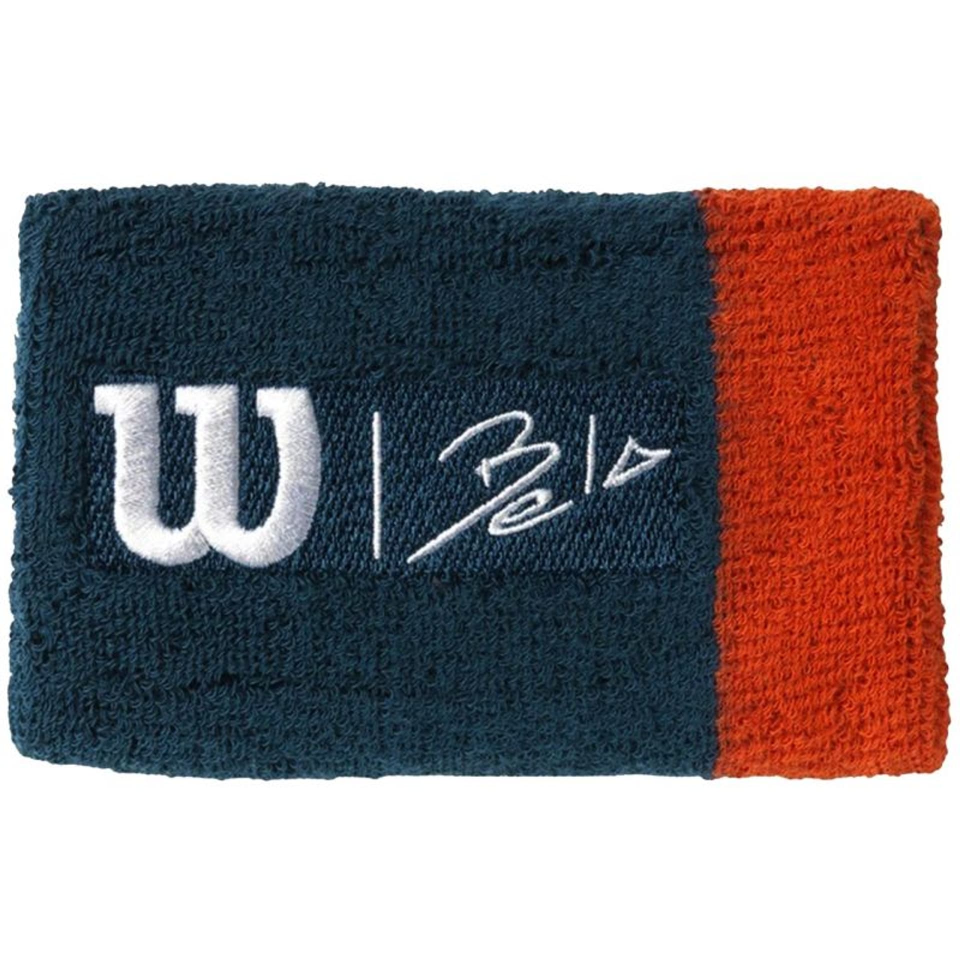 Frotka, opaska na rękę Wilson Bela Extra Wide Wristband II (kolor Czerwony. Zielony)