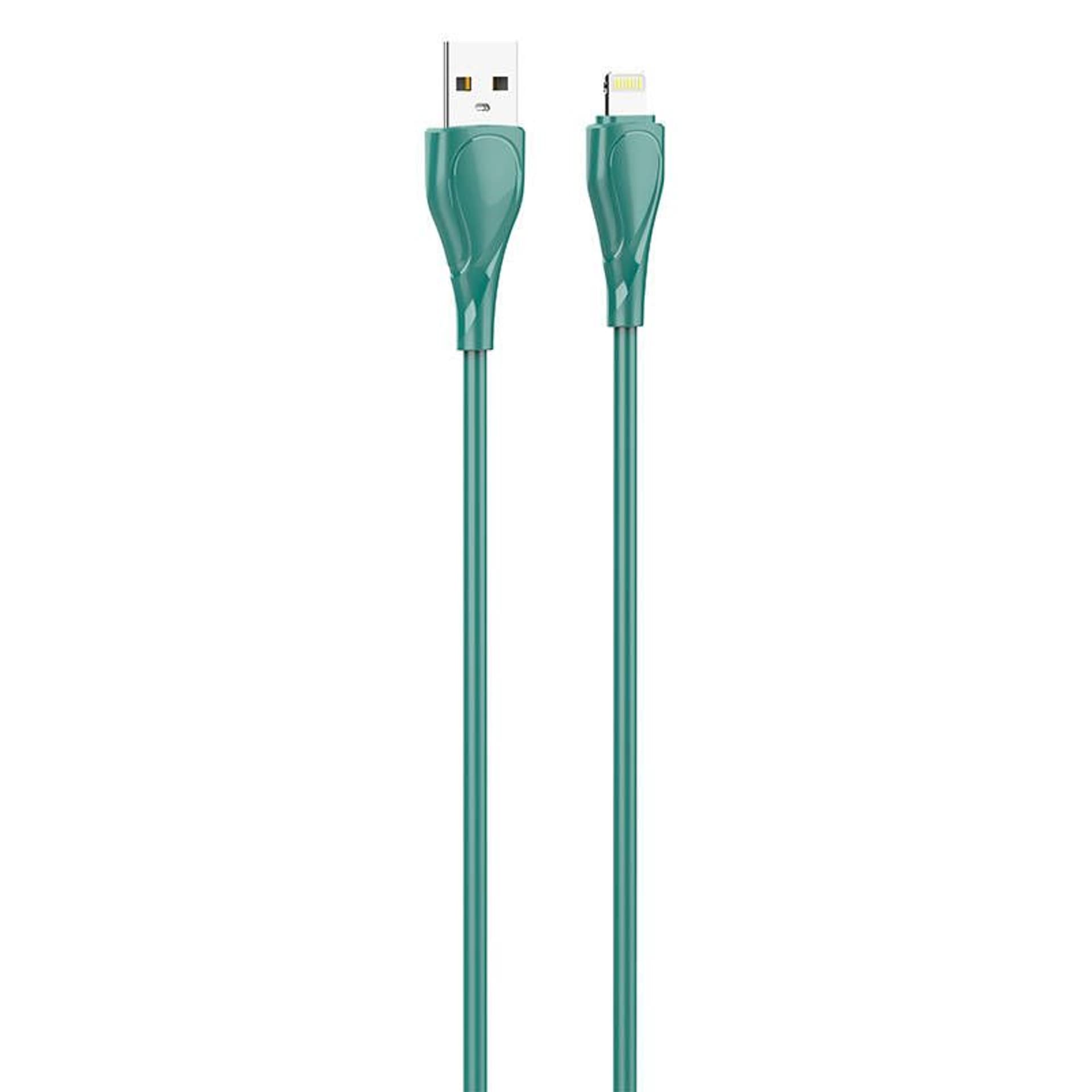 Zdjęcia - Kabel LDNIO  USB  USB-A - Lightning 1 m Zielony  (LDN85)