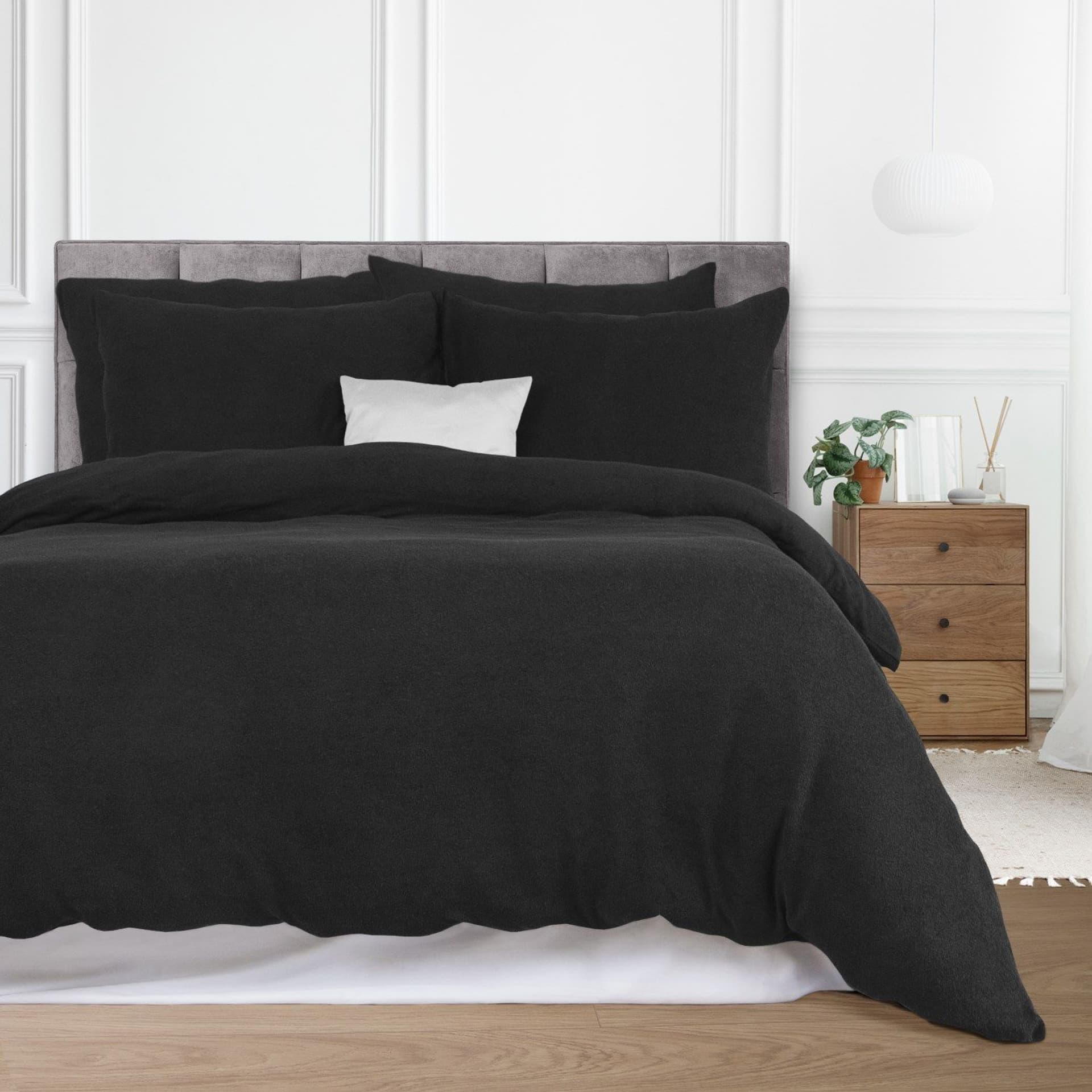 Pościel frotte czarny 027/200x220