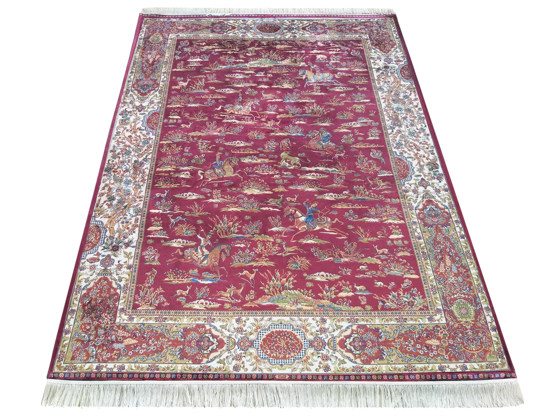 Dywan Ekskluzywny Qum Silk 10 Red czerwony 200 x 300 cm