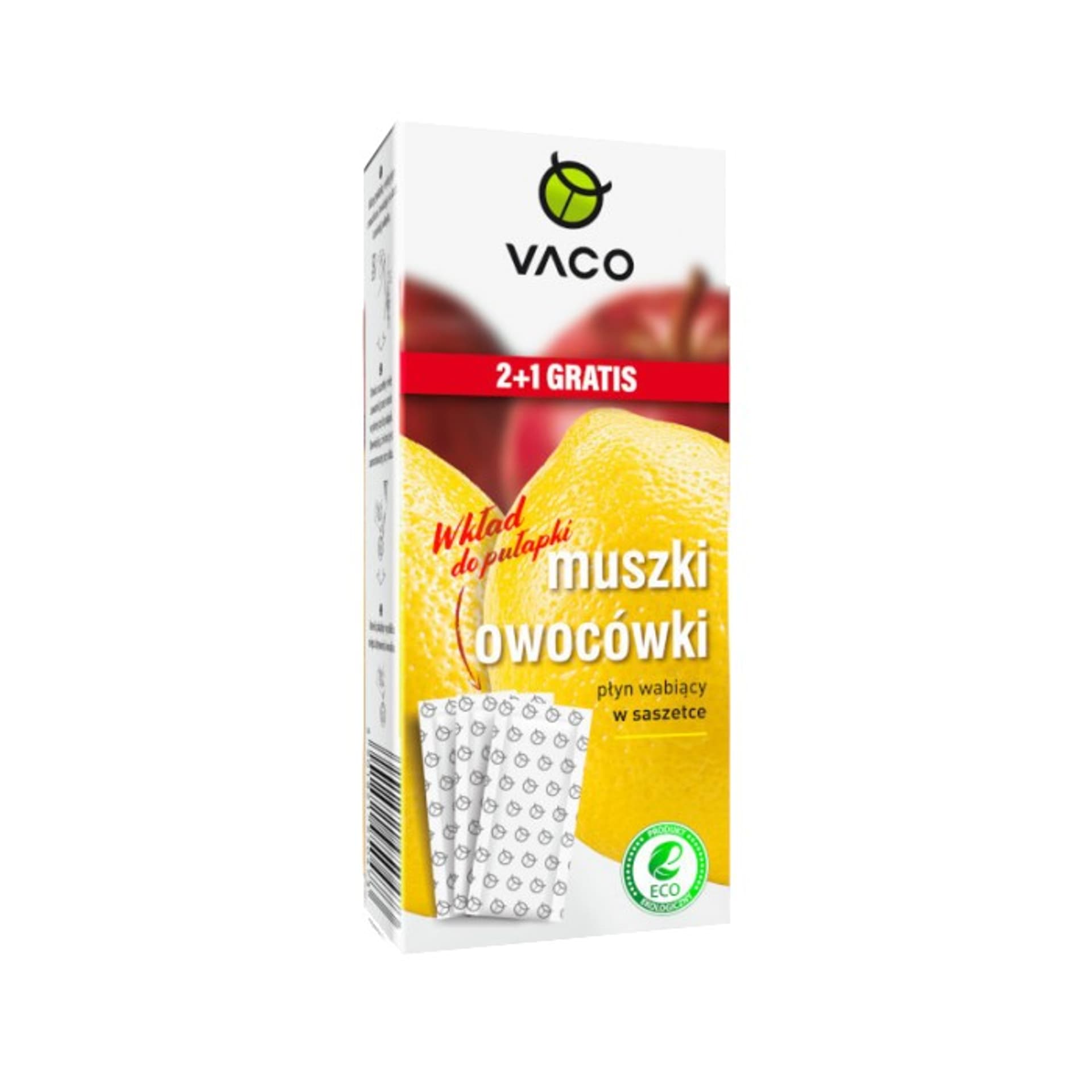 VACO ECO Wkład do pułapki na muszki owocówki - płyn wabiący w saszetce 1op.-3szt