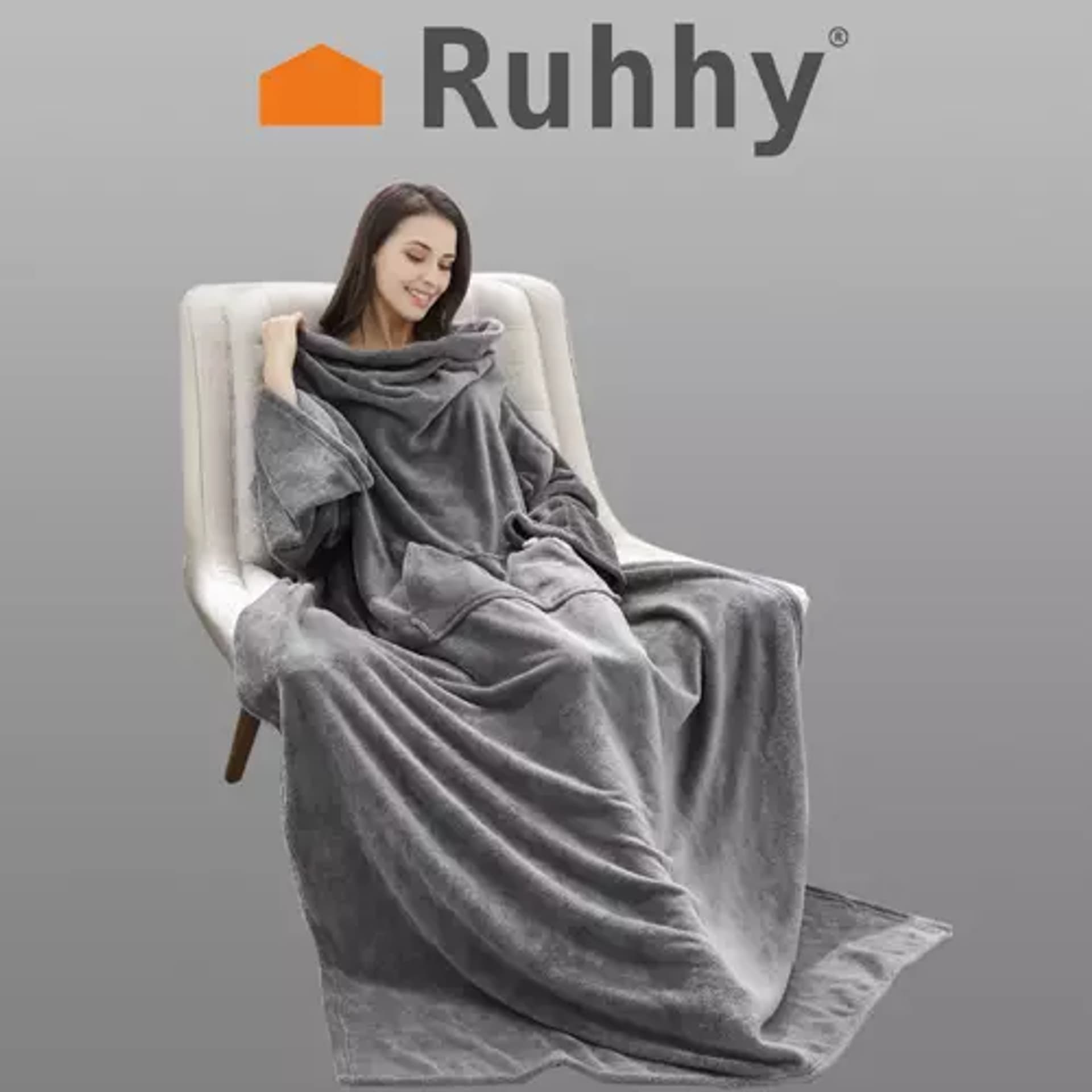 Ciepła Bluza Oversize Kocobluza Kocoszlafrok XXXL RUHHY