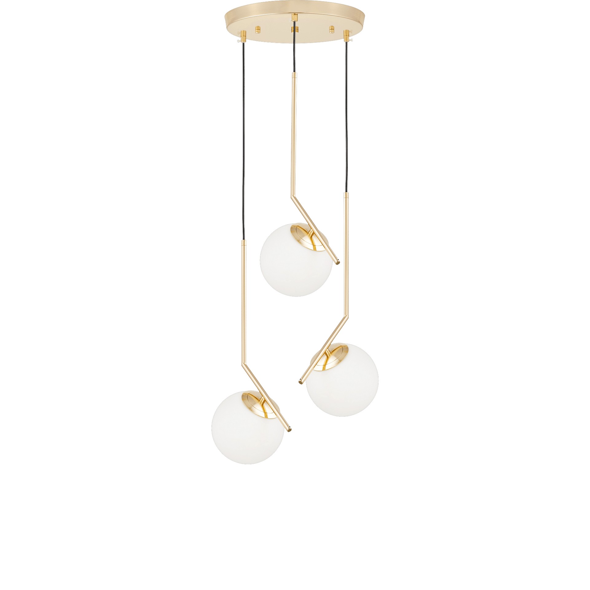 Sorento lampa wisząca złota LDP 1215-150-3 (WT+GD) Lumina Deco // Rabaty w koszyku i  od 299zł !