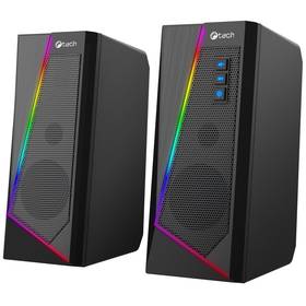 Głośniki C-Tech SPK-17, 2.0, RGB (SPK-17) Czarne