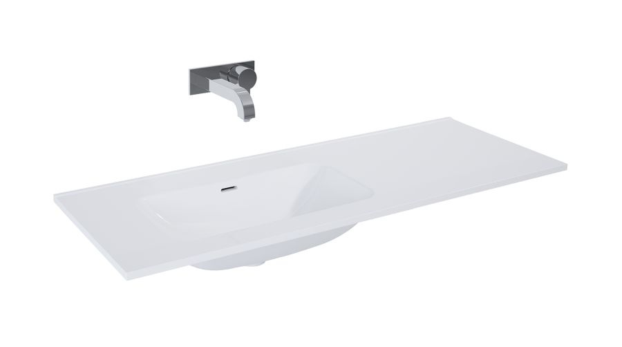 Elita umywalka ceramiczna Skappa bez otworu na baterię) 120 L-80 146038