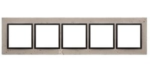 Ramka 5-krotna Nature-Beton, FUNDA MENTE, IP20/IP44 (IP44-należy zastosować zestaw uszczelek DUN5) SIMON54 NATURE