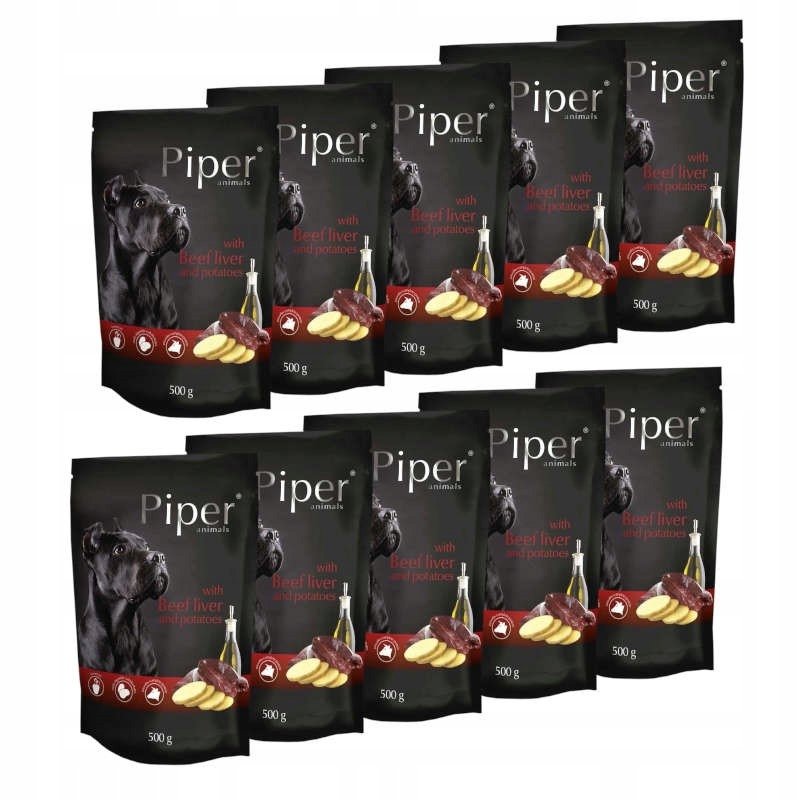Dolina Noteci Piper Karma Wątroba Wołowa 10x500g