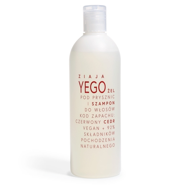 Ziaja Yego Vegan żel pod prysznic i szampon do włosów kod zapachu: czerwony cedr 400ml