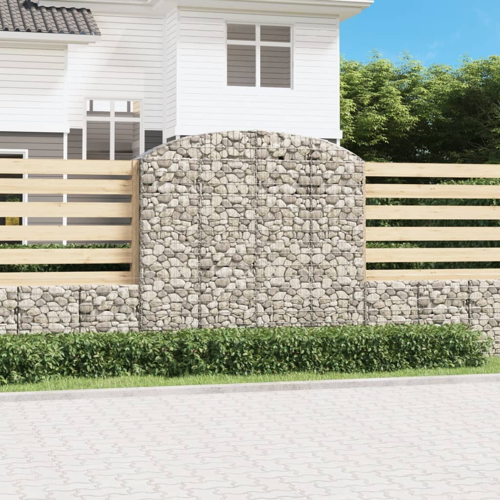 vidaXL Łukowaty kosz gabionowy 200x50x180/200 cm, galwanizowane żelazo