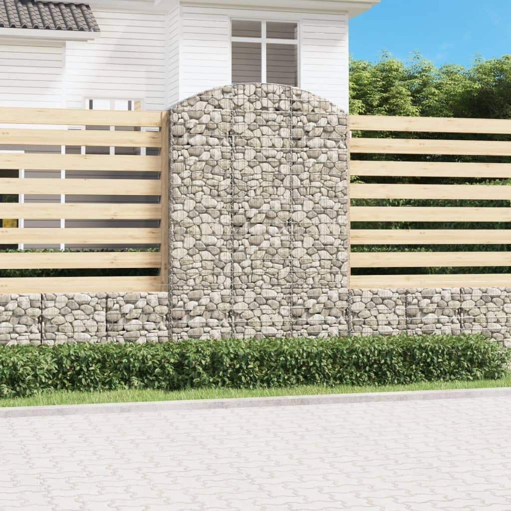vidaXL Łukowaty kosz gabionowy 150x50x220/240 cm, galwanizowane żelazo